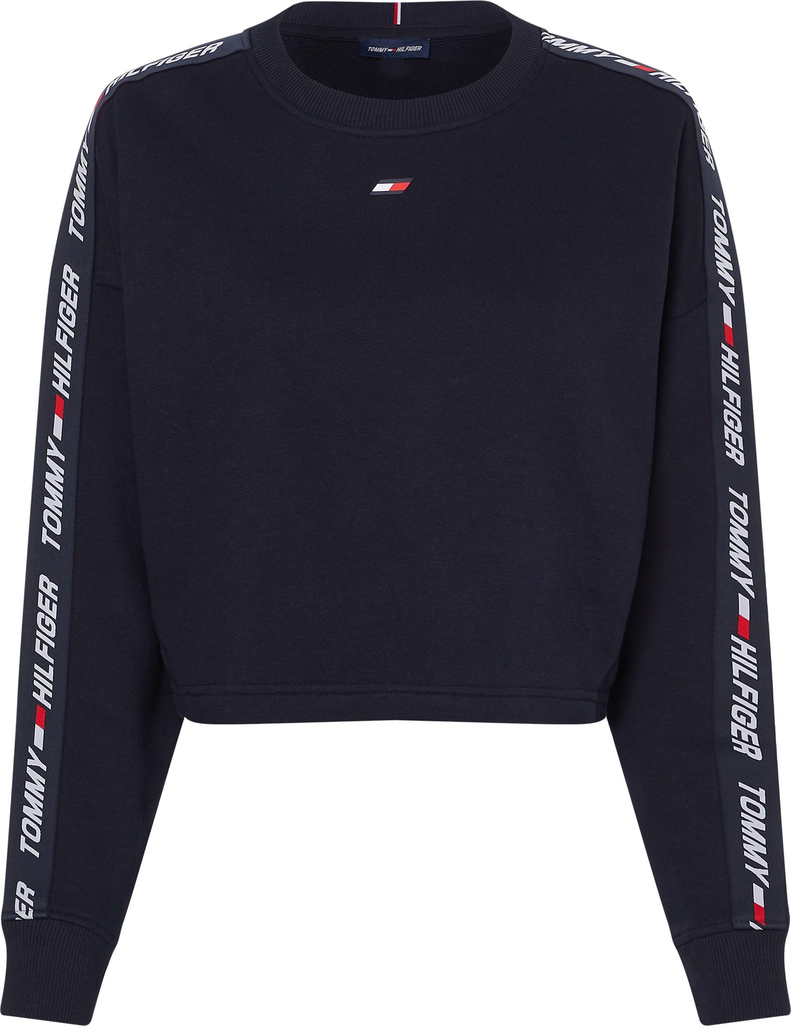 tommy hilfiger tape sweatshirt black